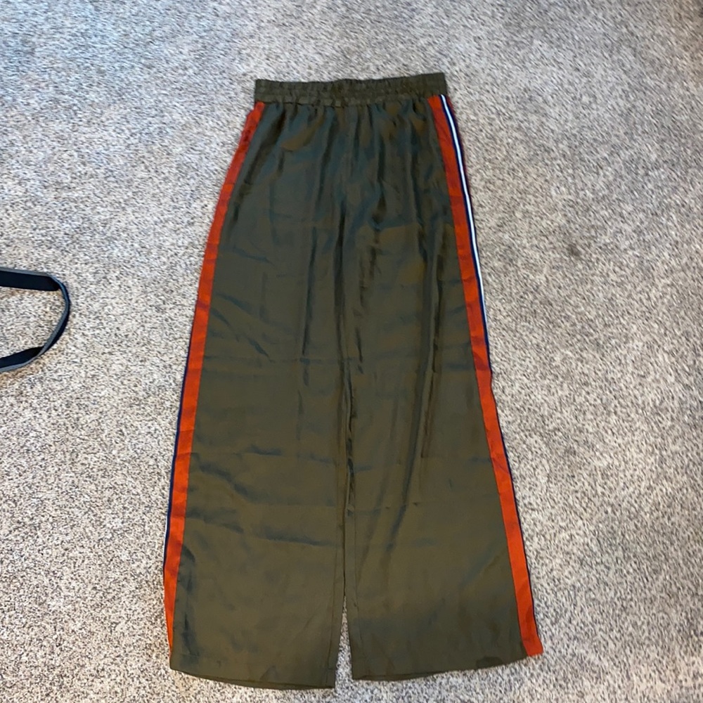 Satin wide leg trousers